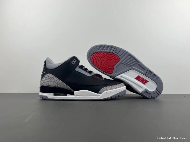 Kicked Out Shoe Store 3 Black Air Cement Jordan DN3707-010 0702